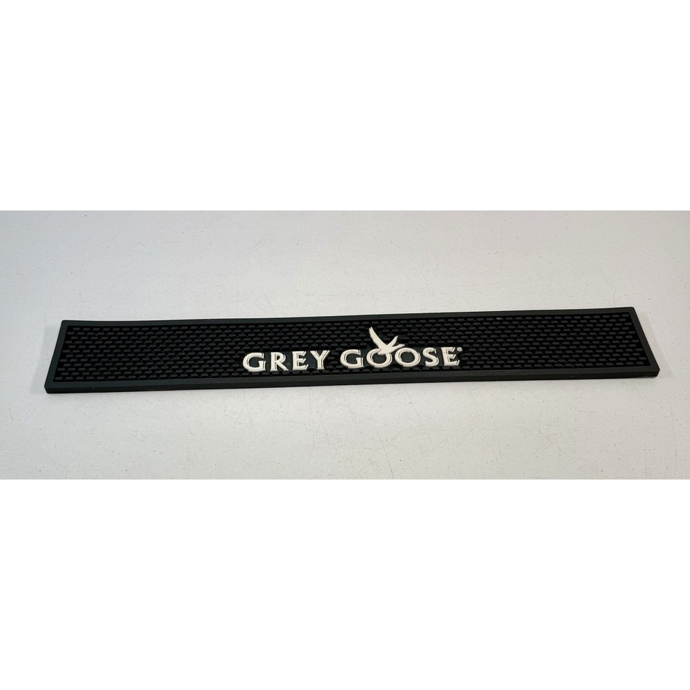 Grey Goose Vodka Dark Gray Rubber Bar Rail Drip Mat 23.5" NEW
